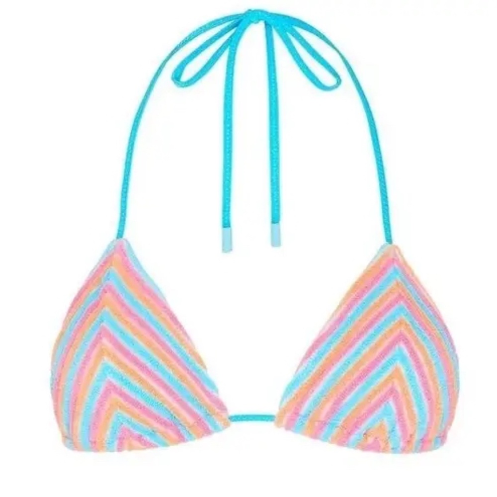 TRIANGL Multicolor Striped Bikini Top